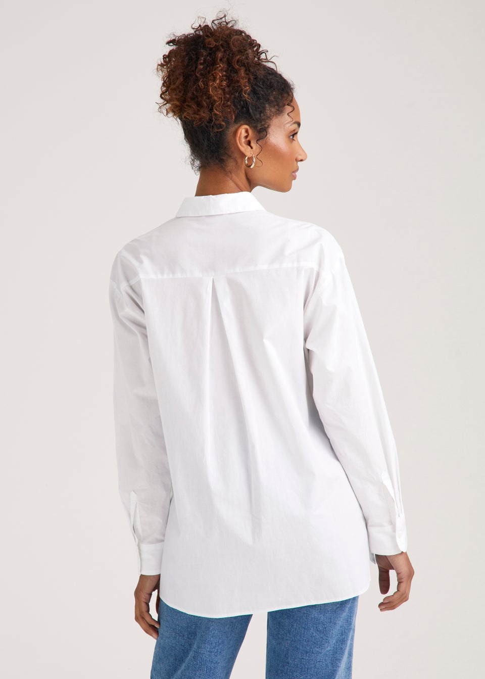 Papaya Petite White Poplin Shirt