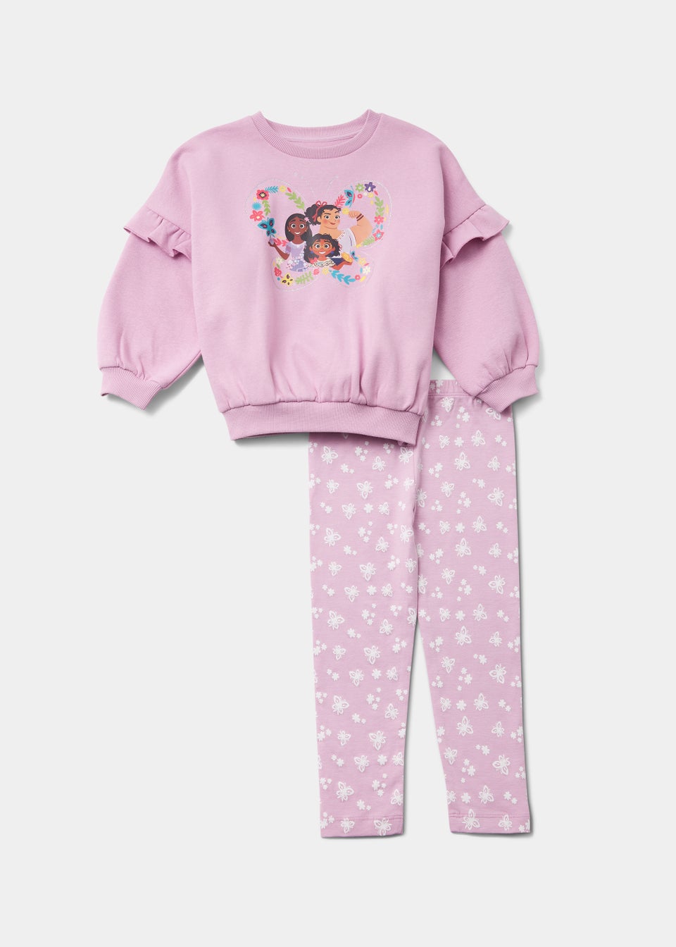 Kids Lilac Disney Encanto Butterfly Sweatshirt & Leggings Set (3-9yrs ...