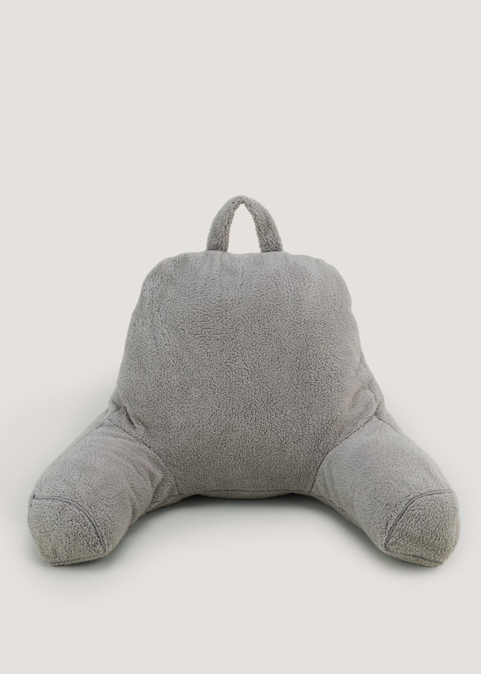 Grey Teddy Fleece Cuddle Cushion (70cm x 45cm x 50cm)