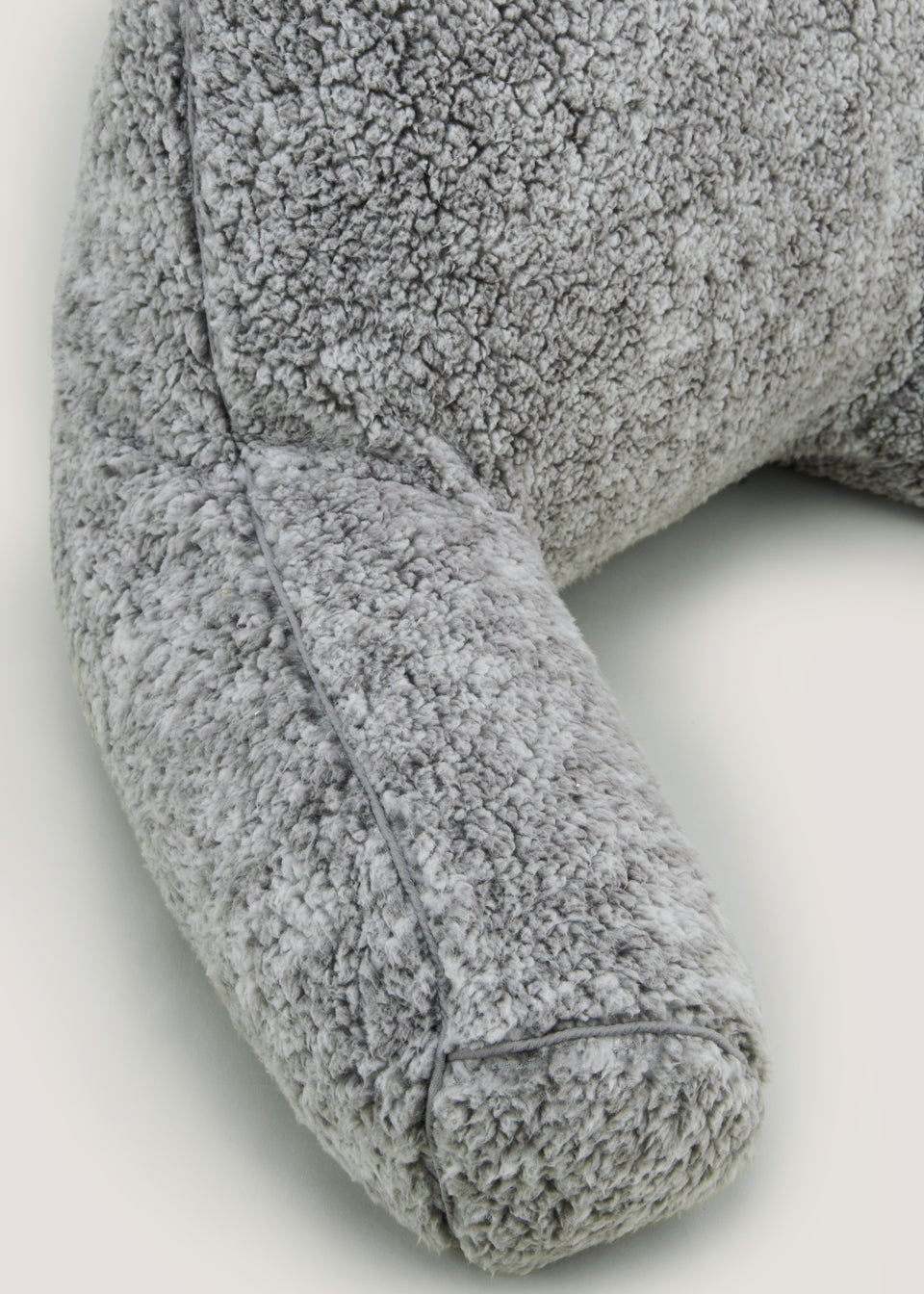 Grey Marl Teddy Fleece Cuddle Cushion 70cm X 45cm X 50cm Matalan 