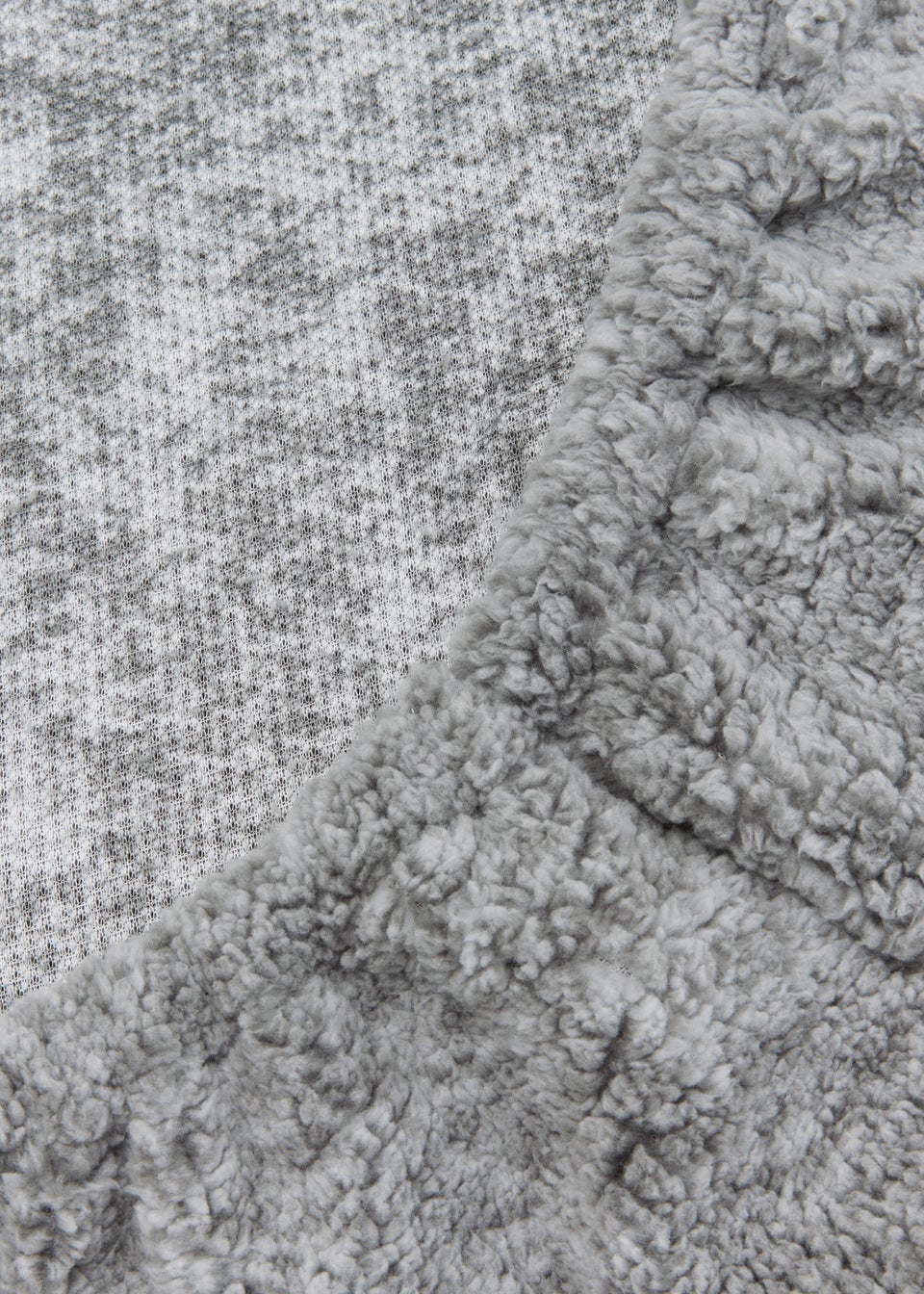 Grey Marl Teddy Fleece Bed Sheet