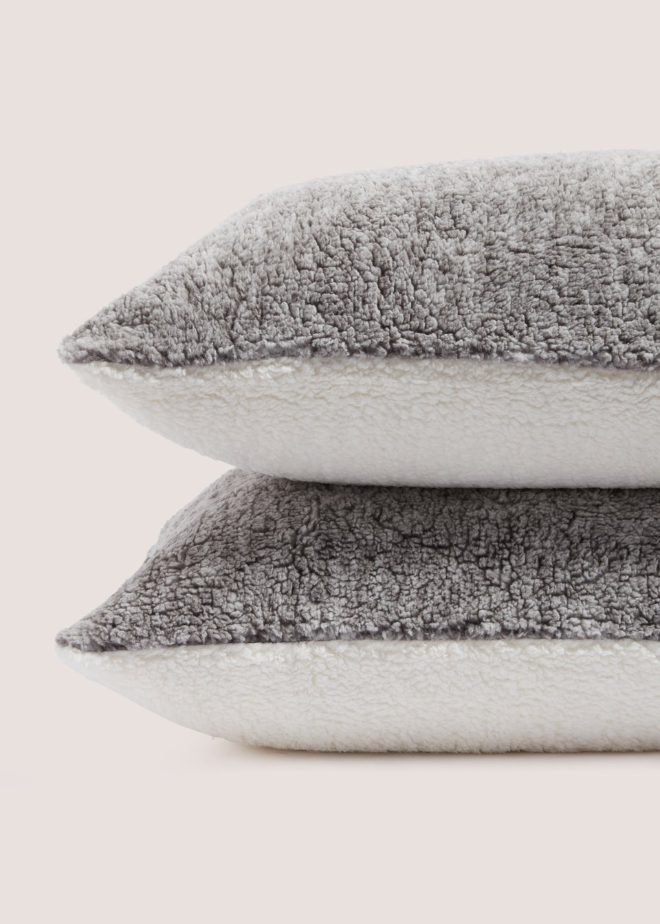 Grey Marl Teddy Pillowcase Pair