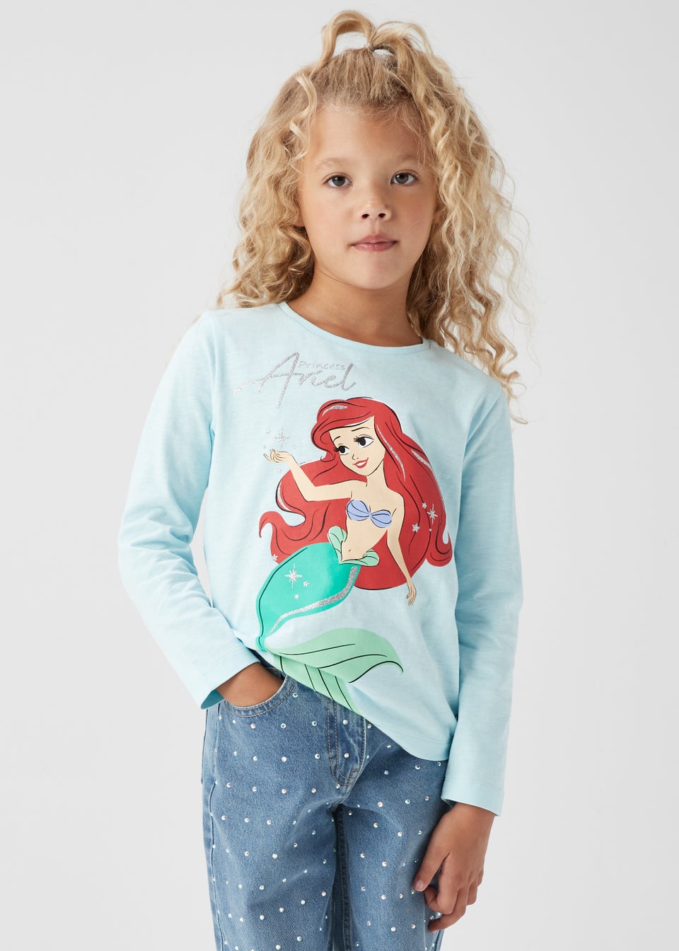 Kids Aqua Disney Ariel Long Sleeve T-Shirt (3-9yrs)