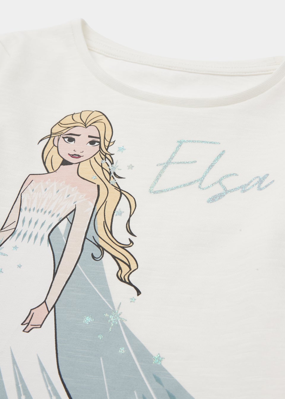 Kids White Disney Elsa Long Sleeve T-Shirt (4-9yrs)