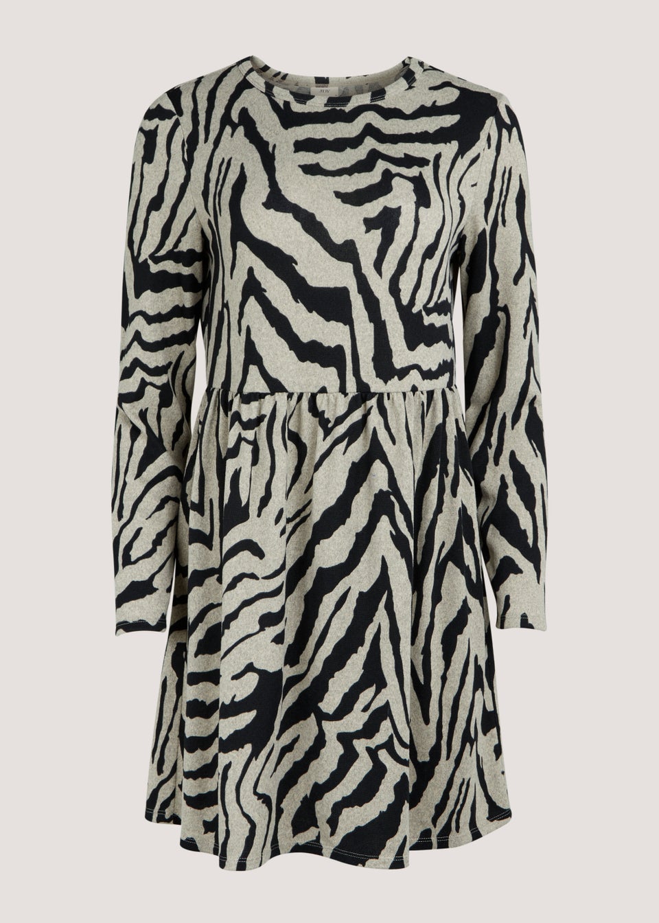 JDY Tonsy Multicoloured Zebra Print Long Sleeve Mini Dress
