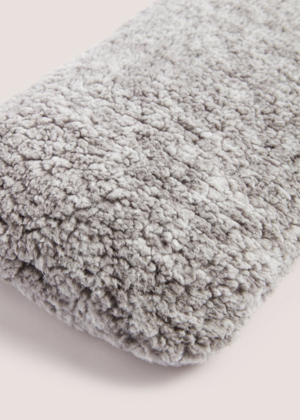 Grey Teddy Fleece Draught Excluder (90cm x 20cm)