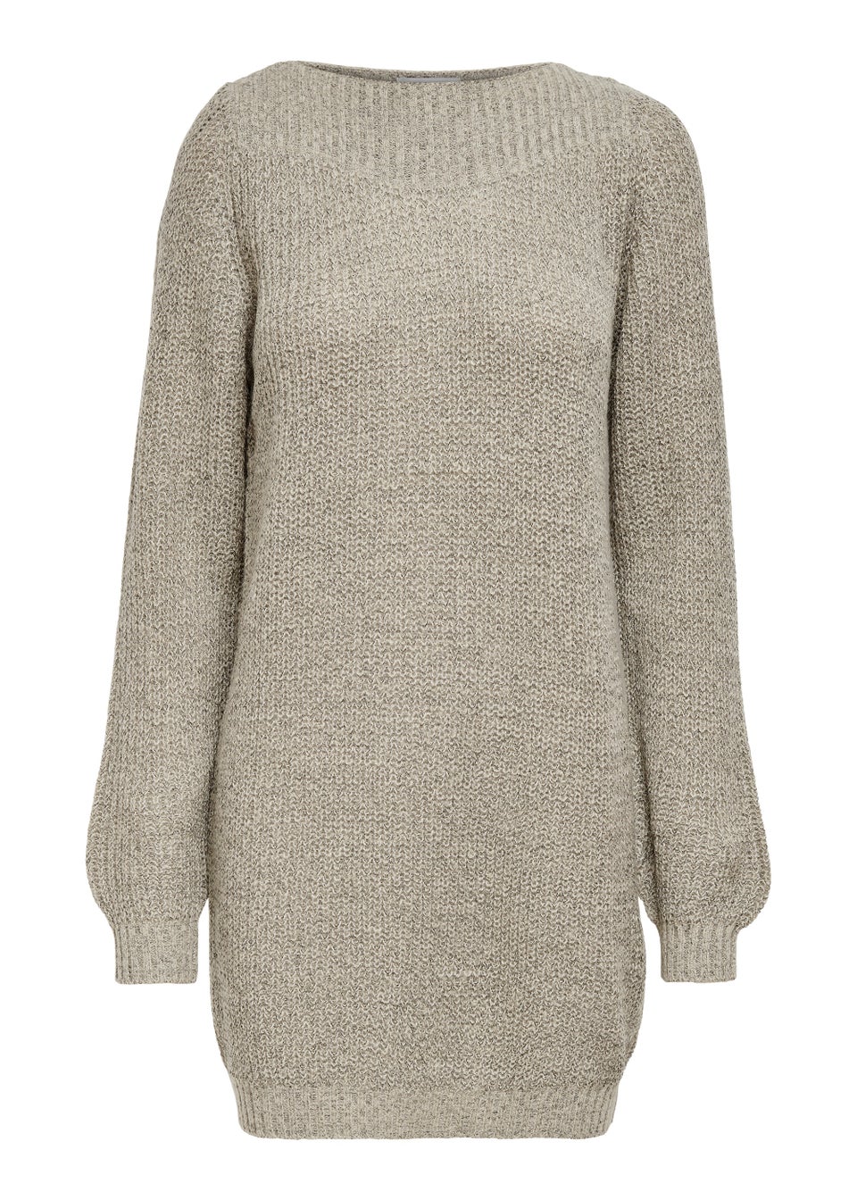 JDY Whitney Stone Long Sleeve Knitted Mini Dress