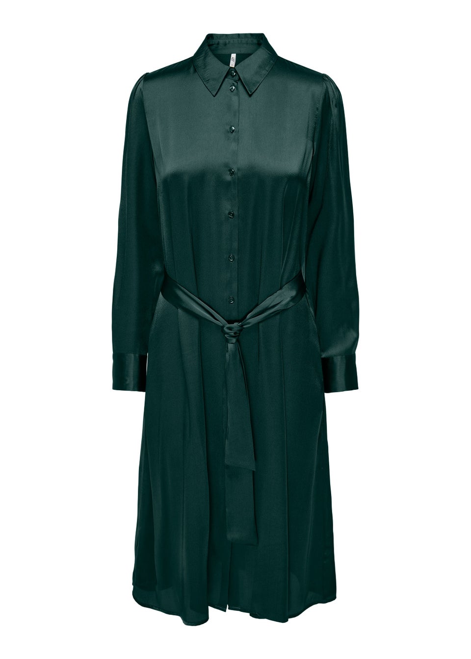JDY Fifi Green Long Sleeve Midi Shirt Dress