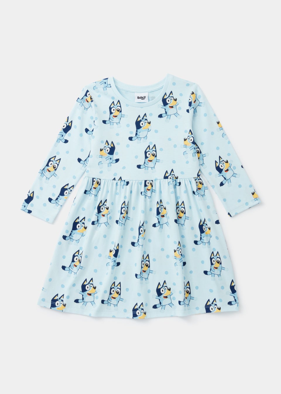 Kids Blue Bluey Print Dress (9mths-5yrs)