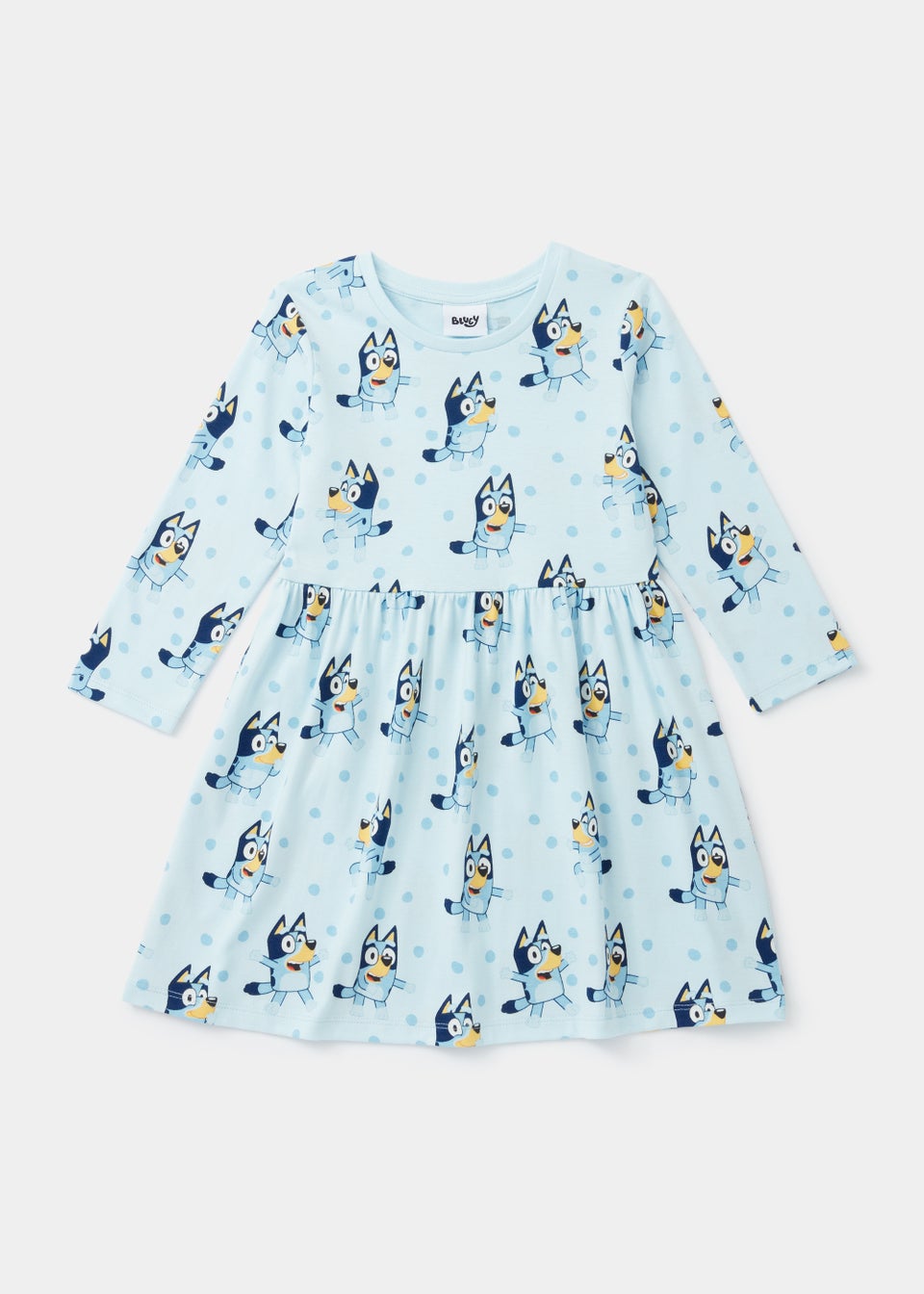 Kids Blue Bluey Print Dress 9mths 5yrs Matalan