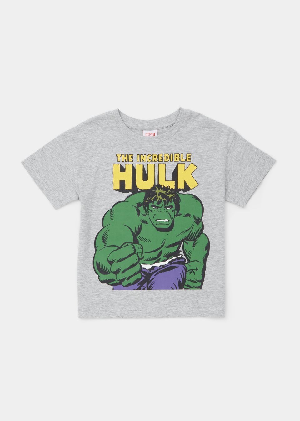 Kids Grey Marvel The Hulk T-Shirt (3-9yrs)