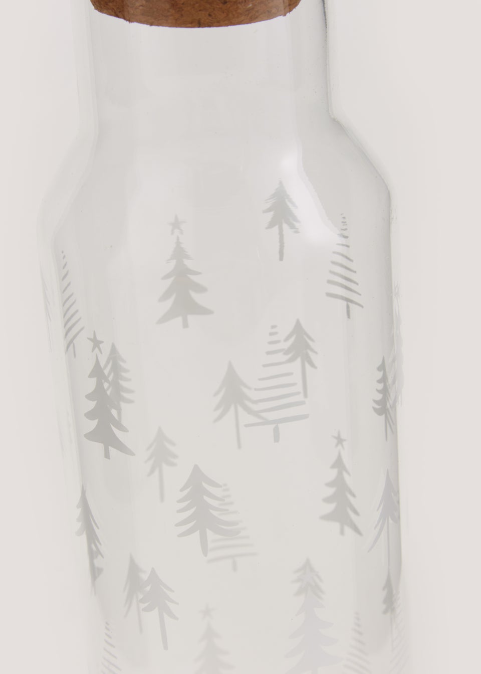 Glass Christmas Tree Carafe (26.5cm x 8.5cm)