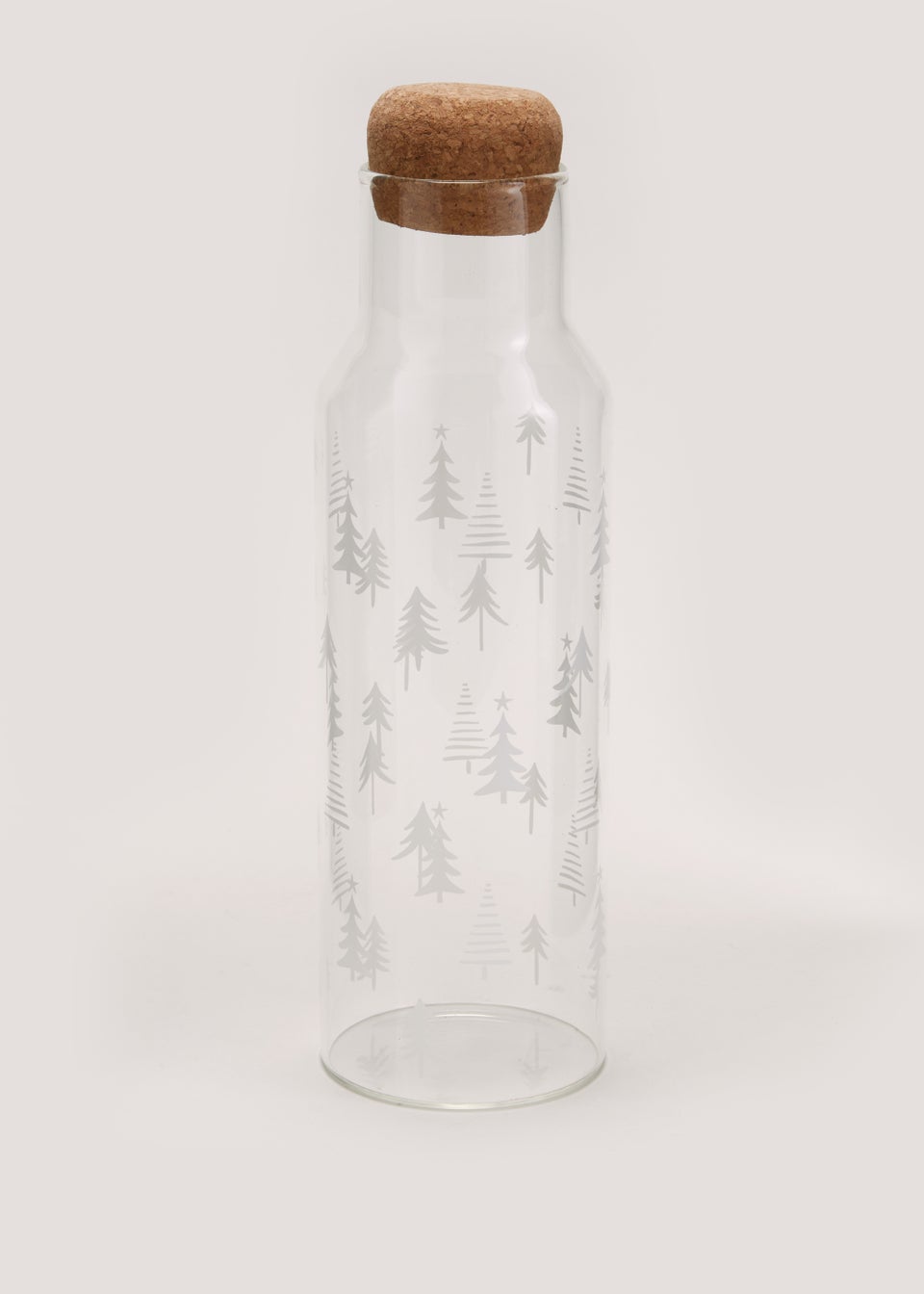 Glass Christmas Tree Carafe (26.5cm x 8.5cm)
