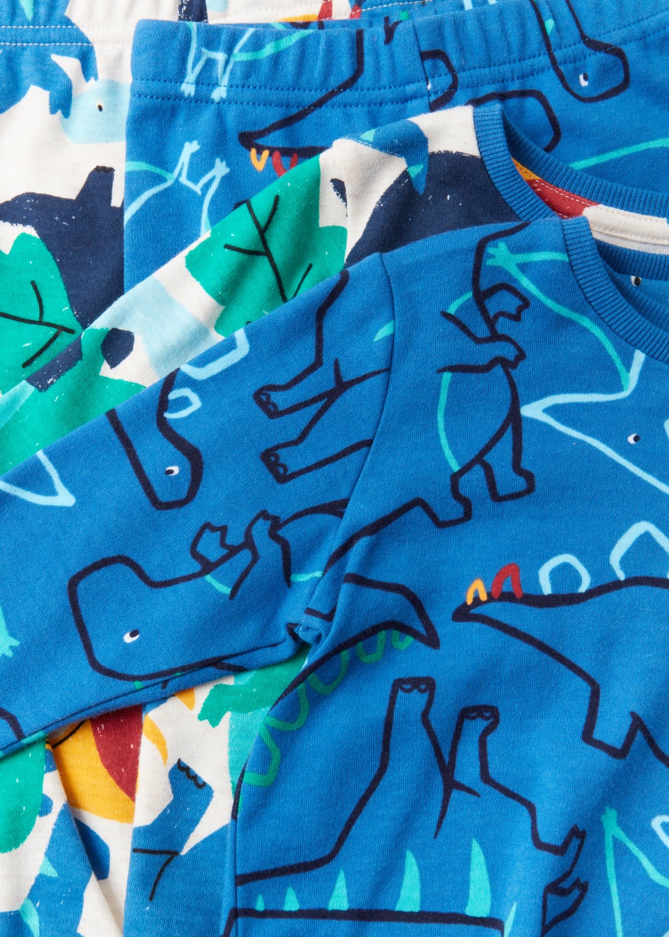 Boys 2 Pack Dinosaur Leaf Pyjama Sets (9mths-5yrs)