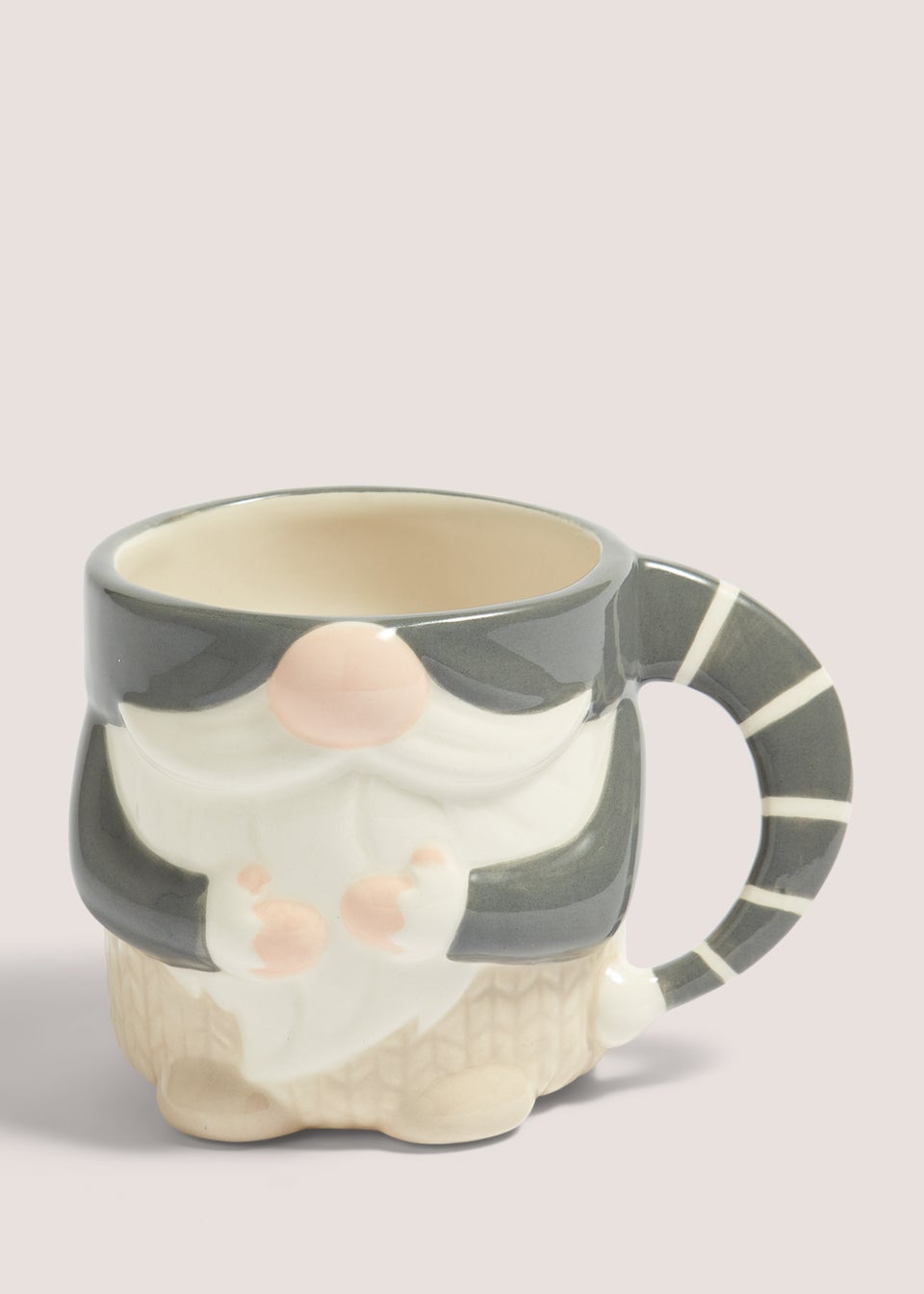 Grey Christmas Gnome Mug (9.5cm x 9cm)