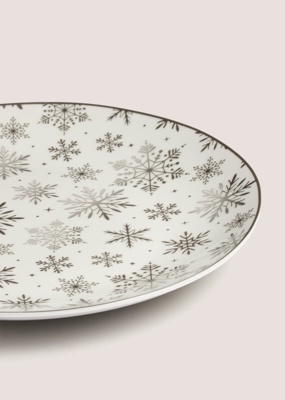 Snowflake Dinner Plate 27cm Matalan