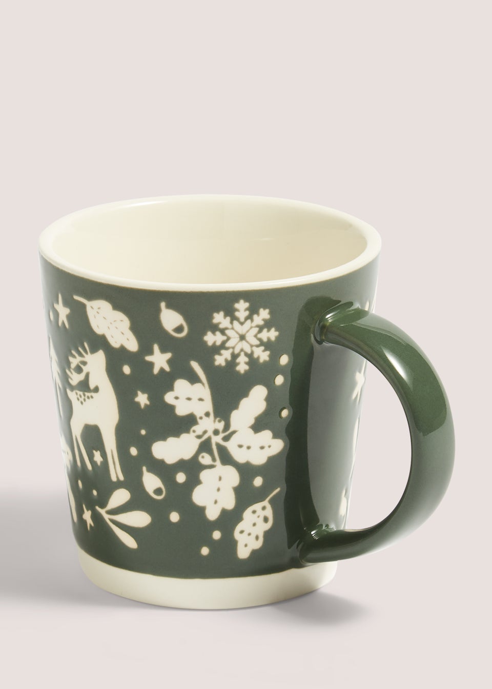 Green Christmas Stag Mug (9.5cm x 9.5cm)