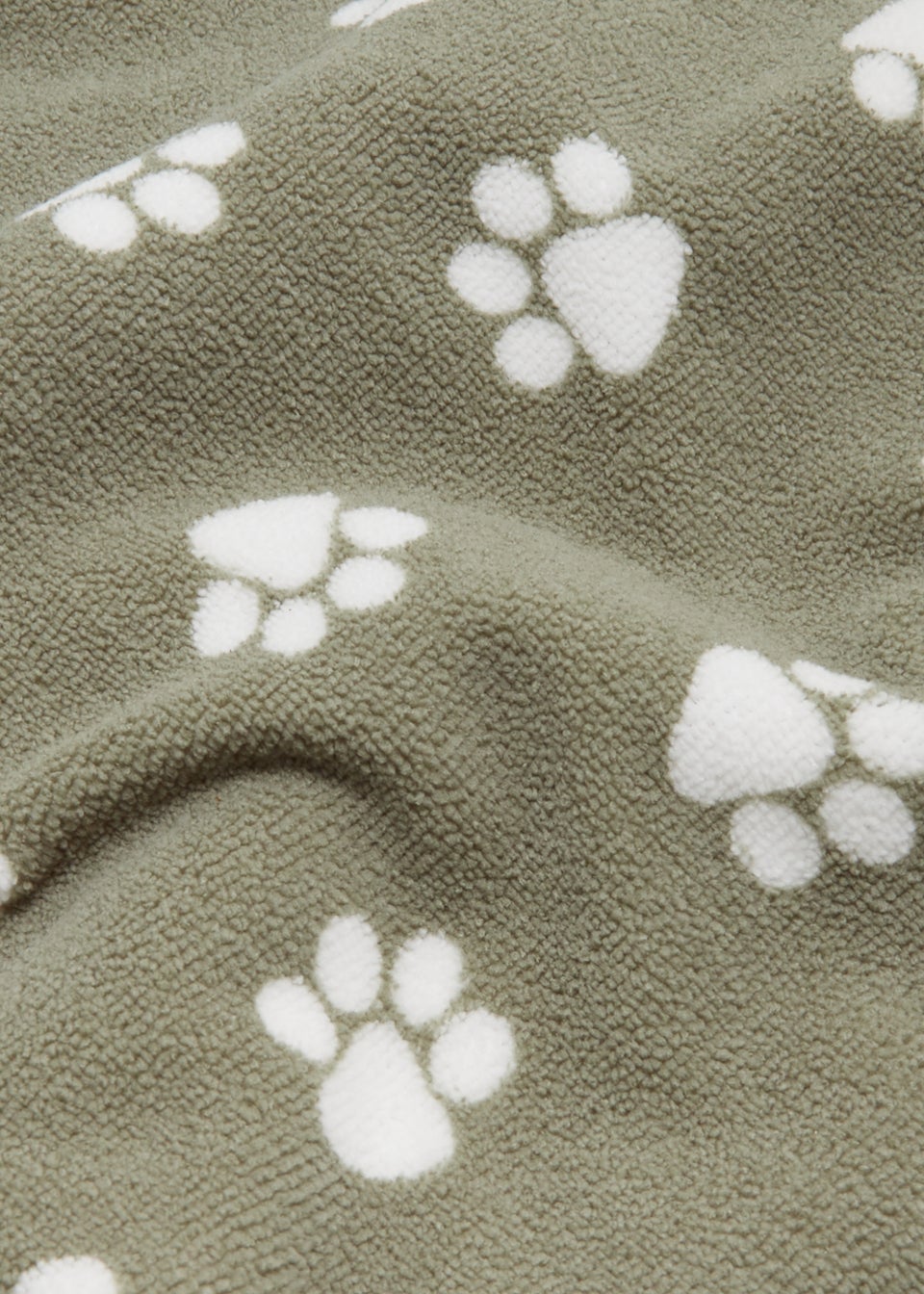 Green Paw Print Pet Towel (120cm x 80cm)