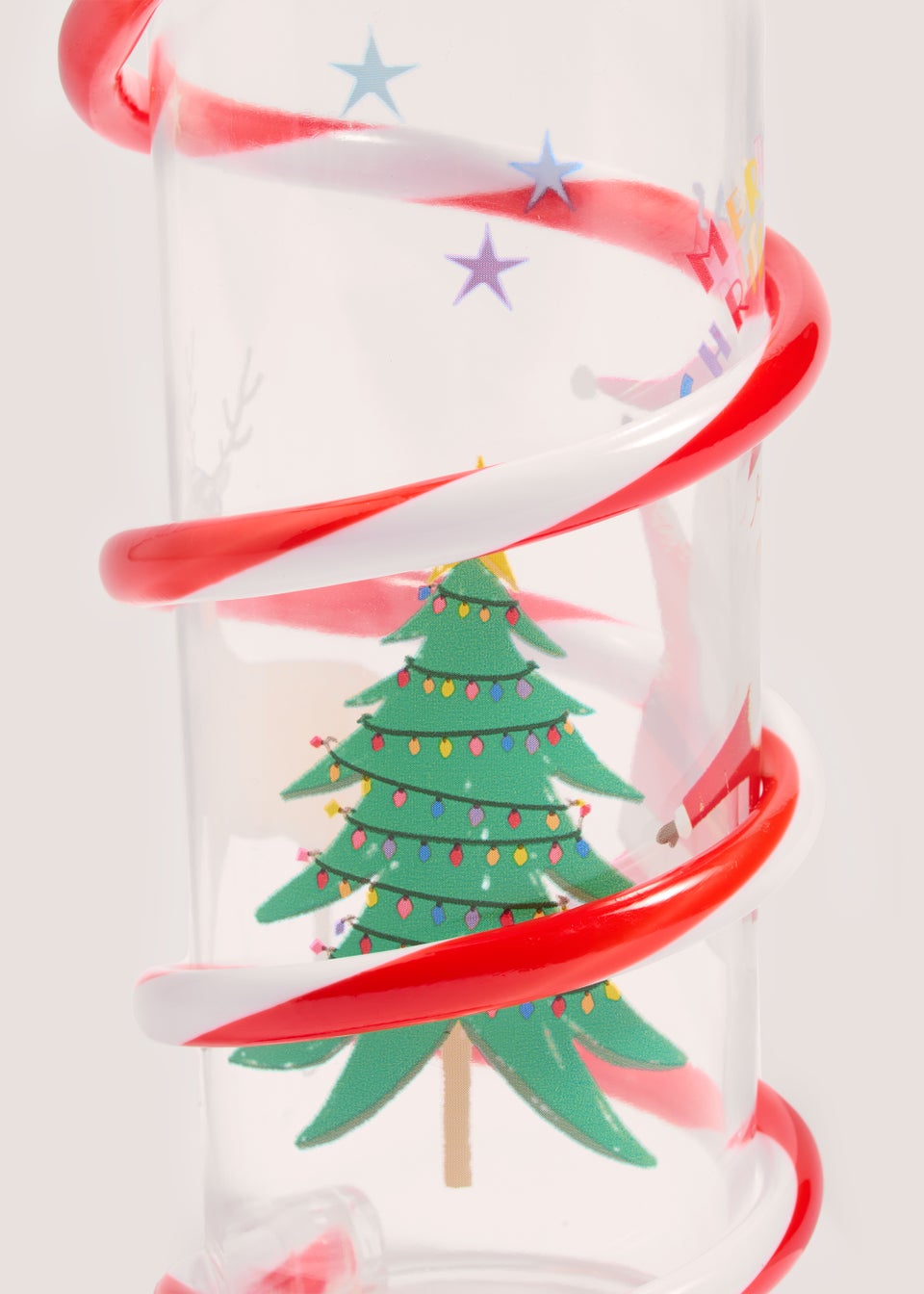Kids Christmas Cup with Twist Straw (16cm x 6cm)