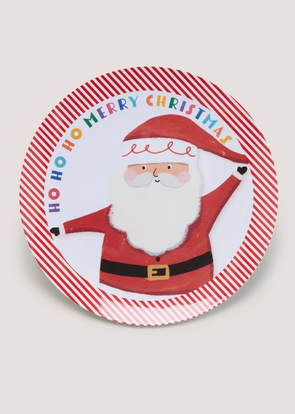 Kids Santa Slogan Christmas Plate 23cm Matalan