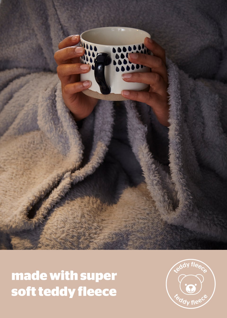 Silentnight Light Grey Snugsie Blanket Matalan