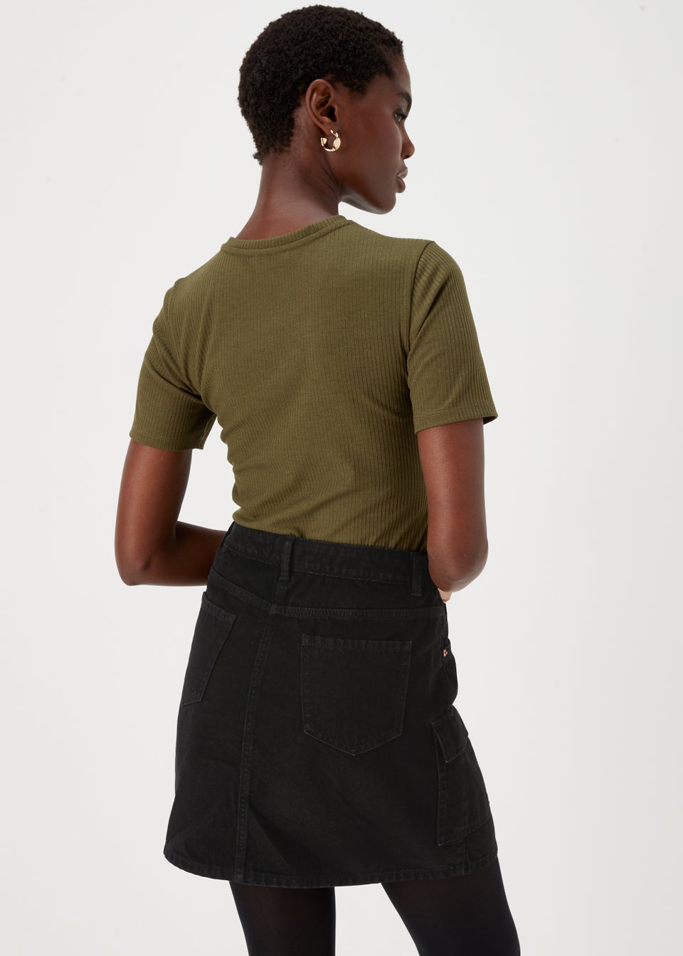 Black Utility Skirt
