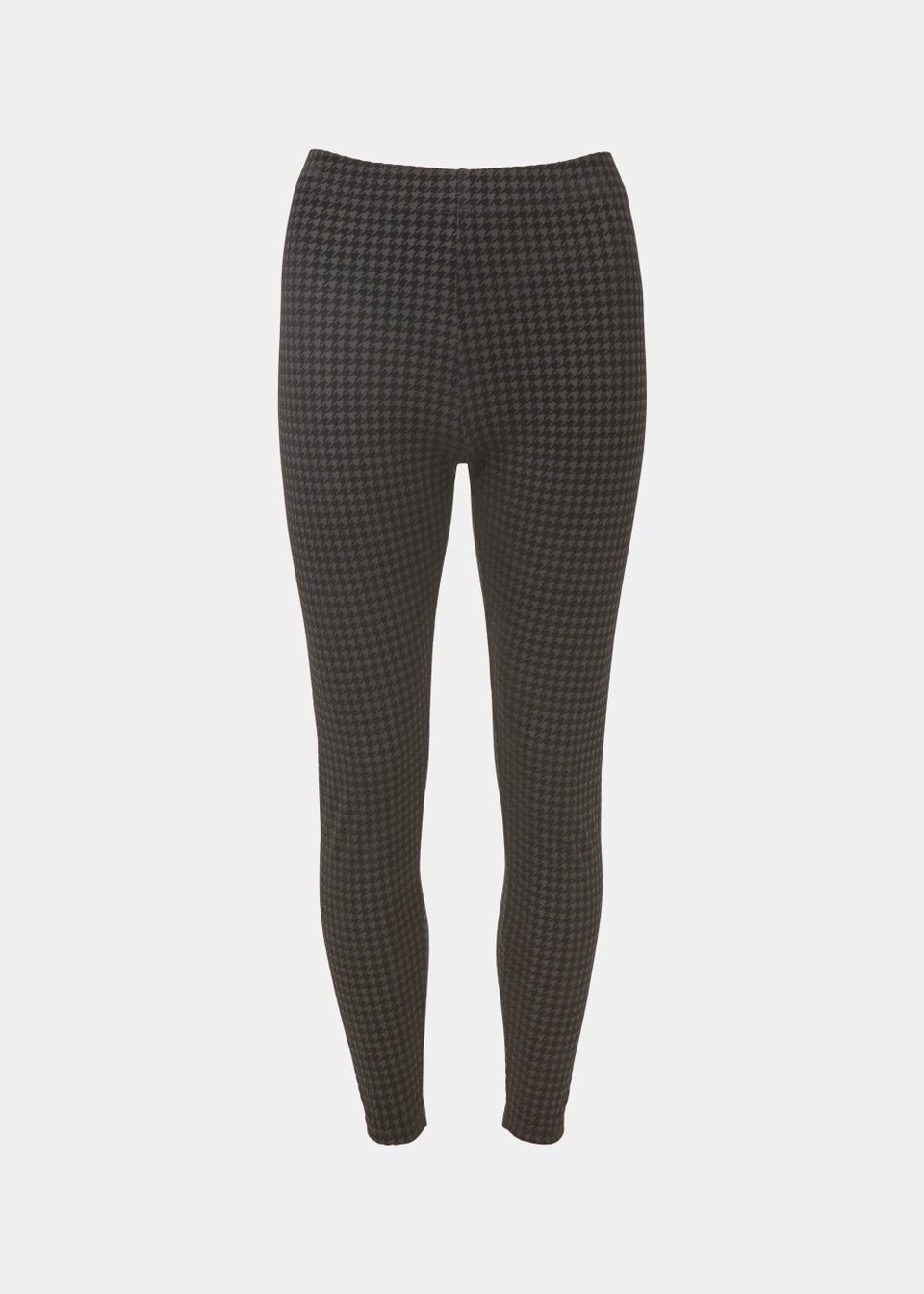 Black Dogtooth Flocked Leggings