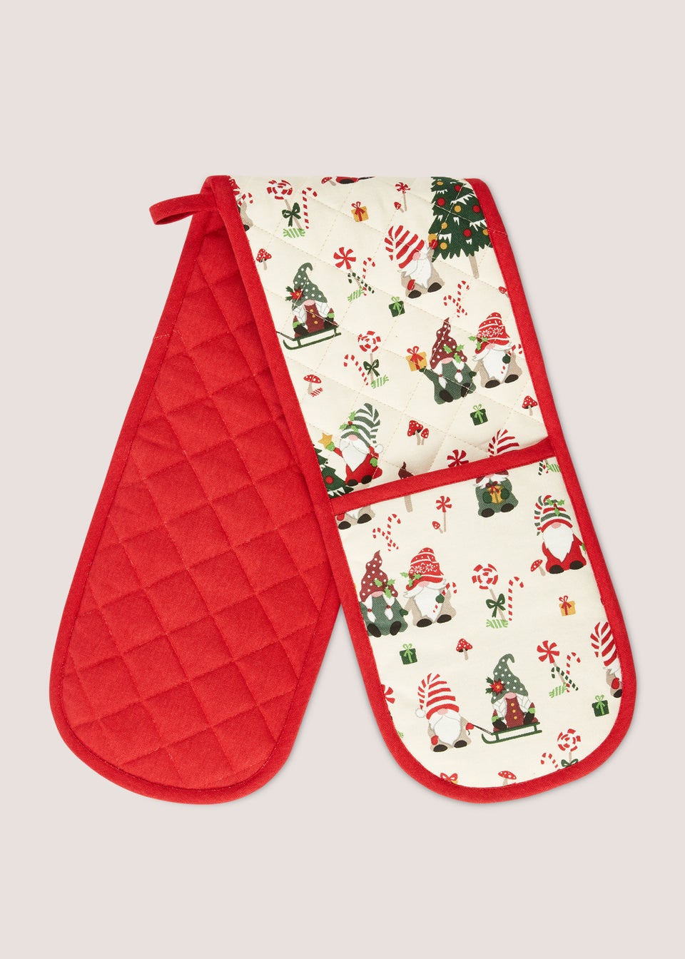 Red Christmas Gonk Oven Gloves (90cm x 18cm)