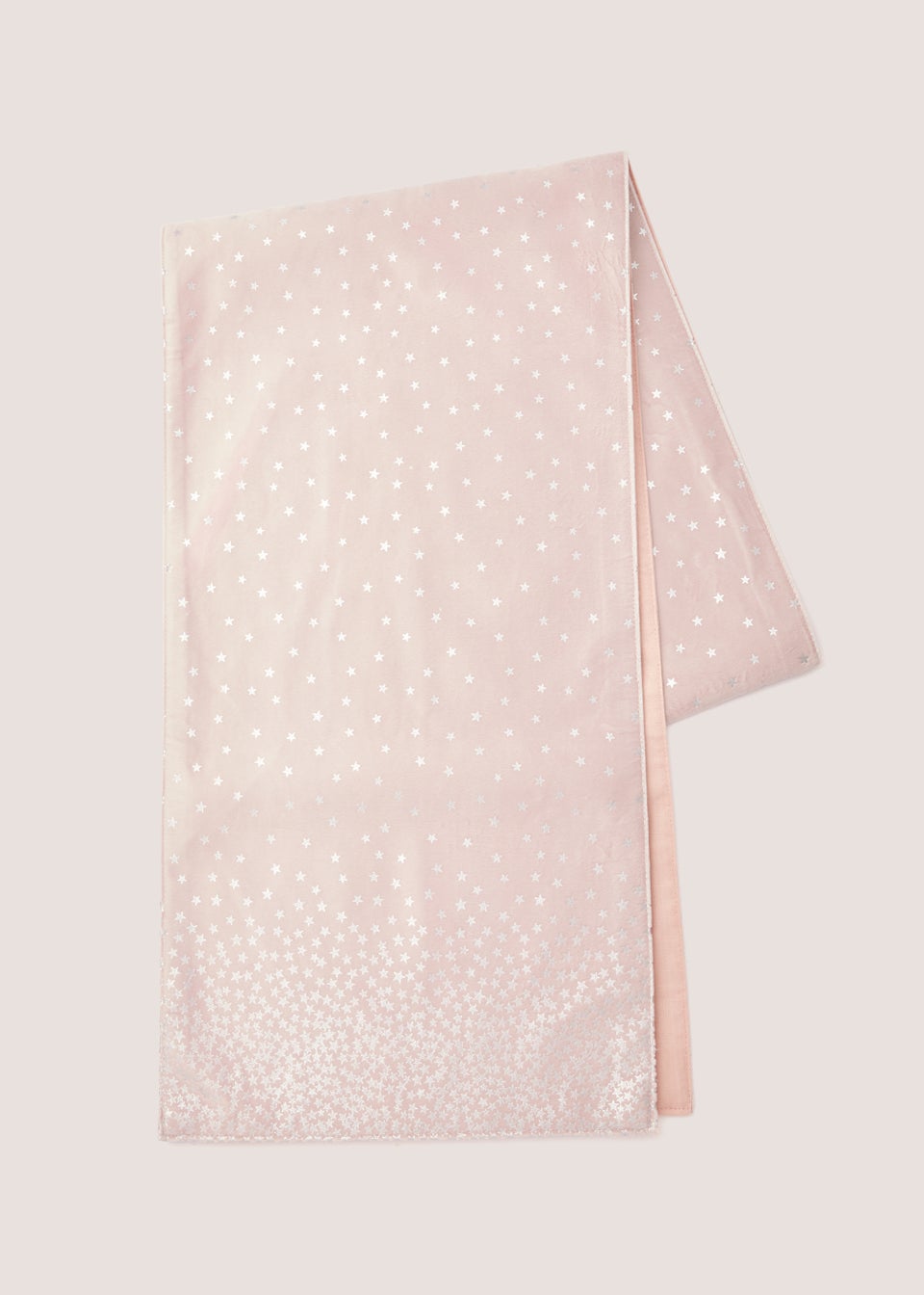 Pink Silver Star Christmas Runner (230cm x 35cm)