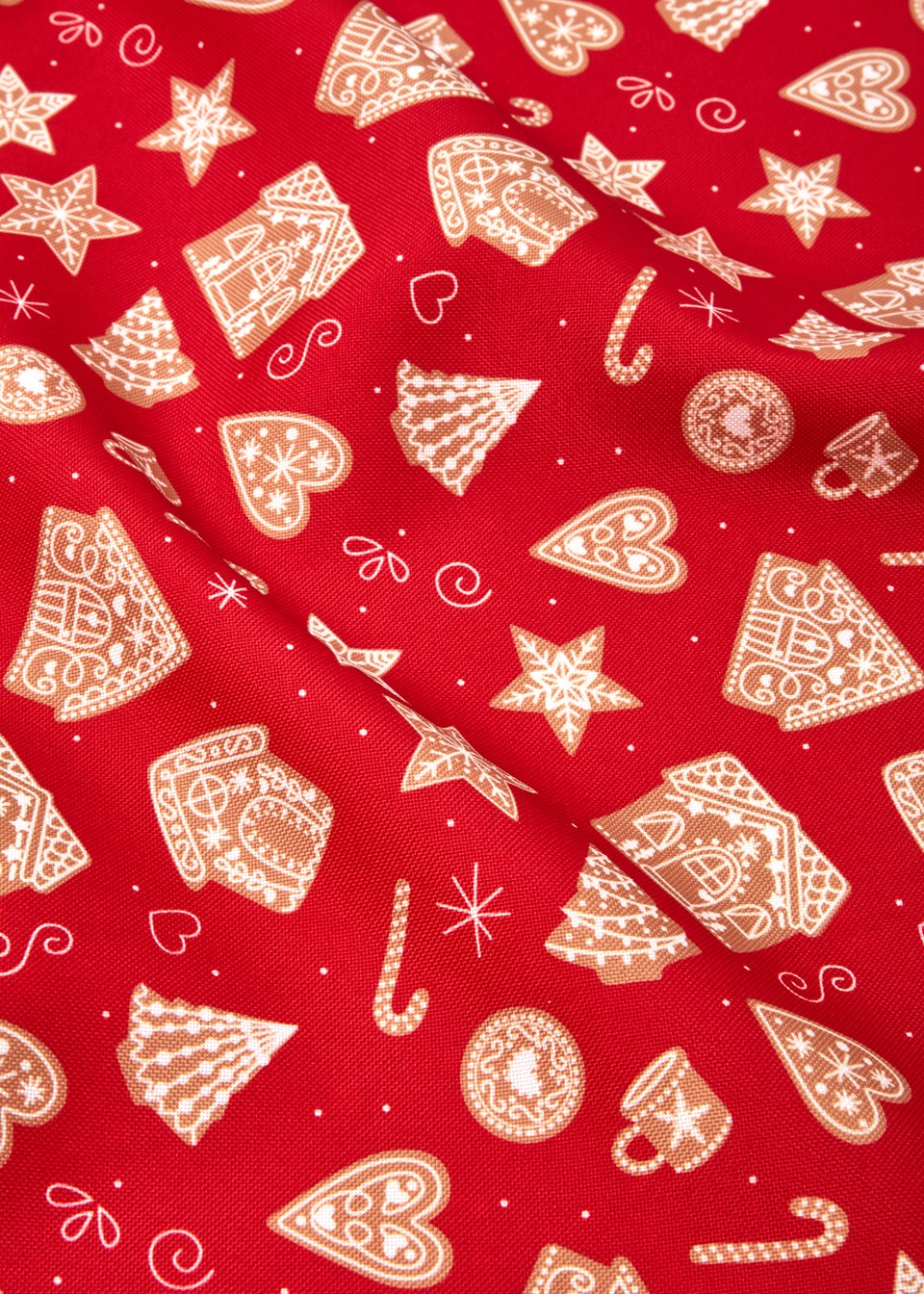 Red Gingerbread Christmas Tablecloth (200cm x 135cm)