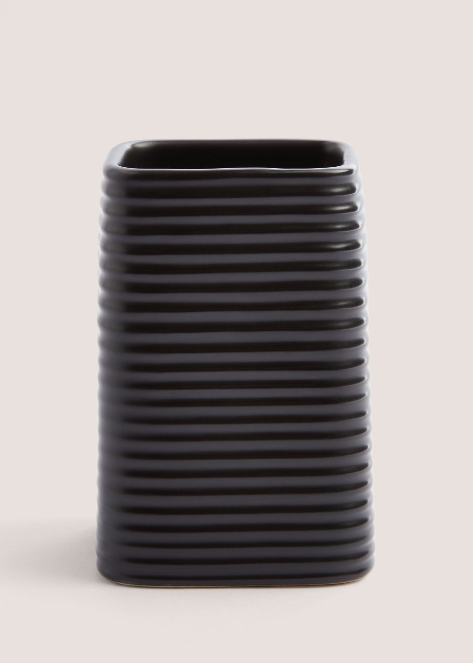 Black Ceramic Bathroom Tumbler (7.5cm x 7.5cm x 11.5cm)