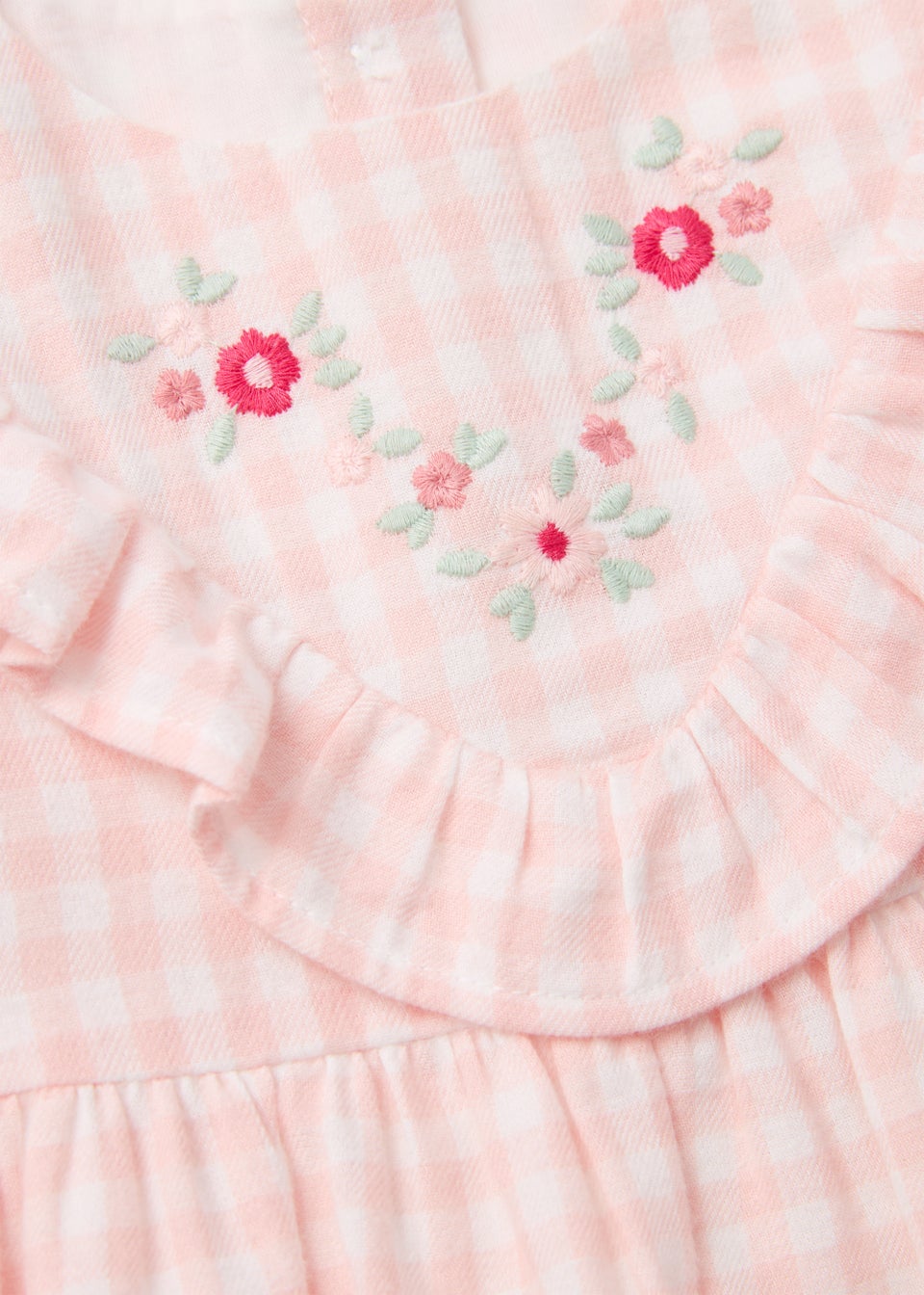 Baby Pink Check Woven Dress & Knickers Set (newborn-18mths) - Matalan