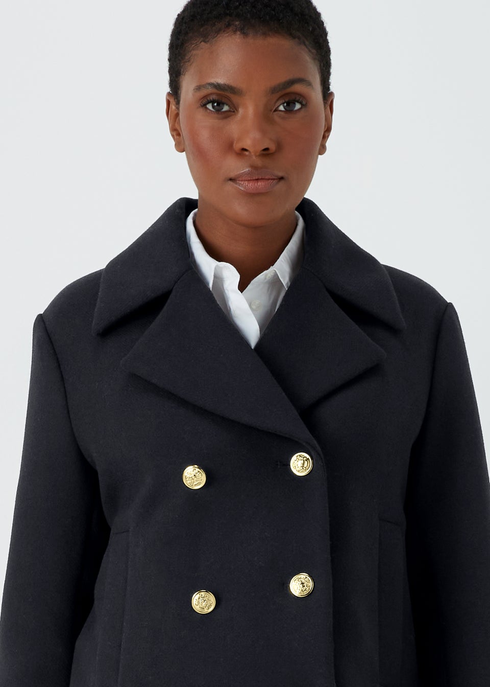 Short military jacket top