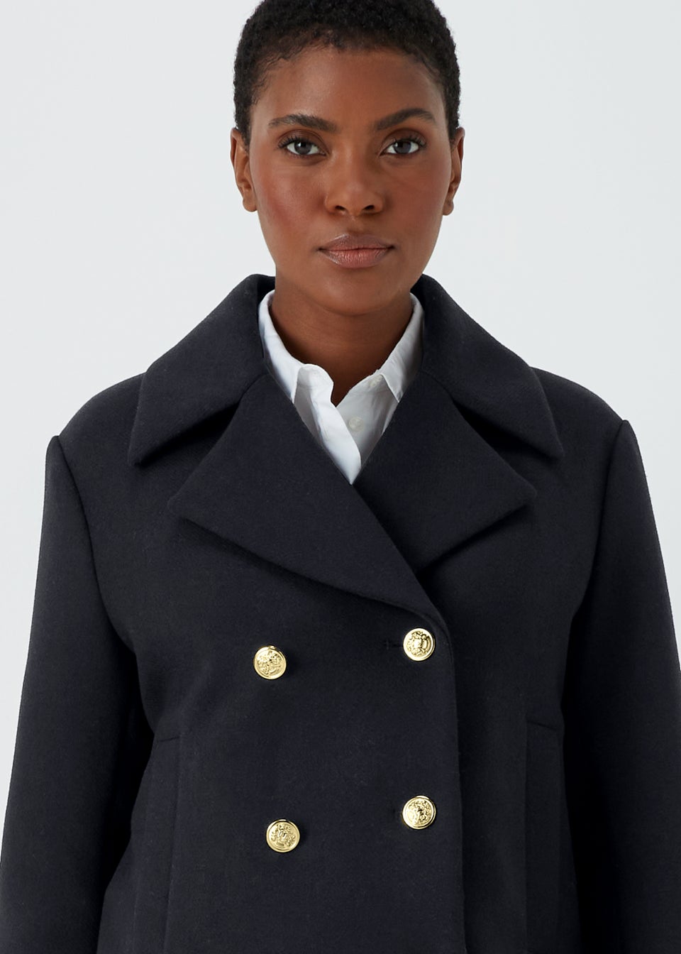 Navy Short Military Jacket - Matalan