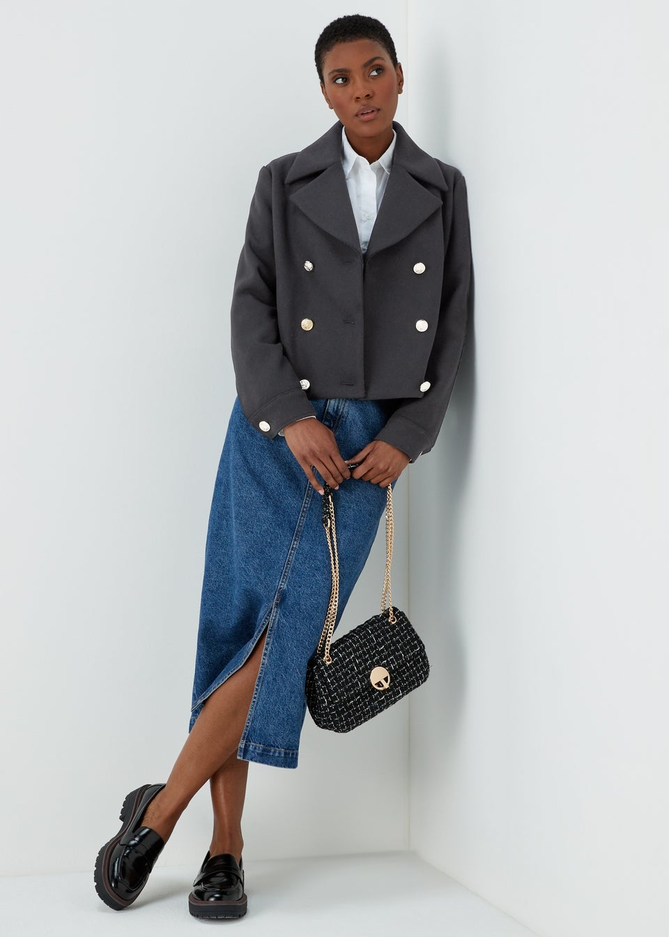 Short military jacket best sale