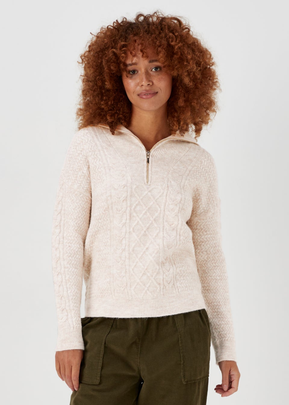 Beige jumper womens on sale