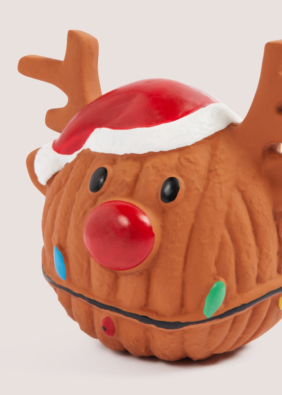 Reindeer Round Pet Toy (10cm x 10cm x 10cm)