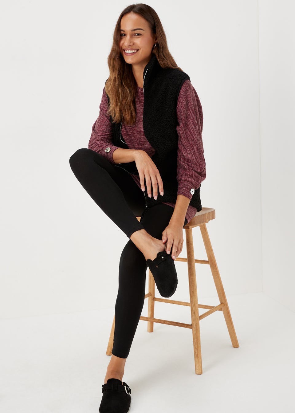 Burgundy Longline Top