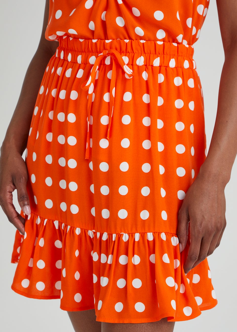 Orange Spot Mini Skirt