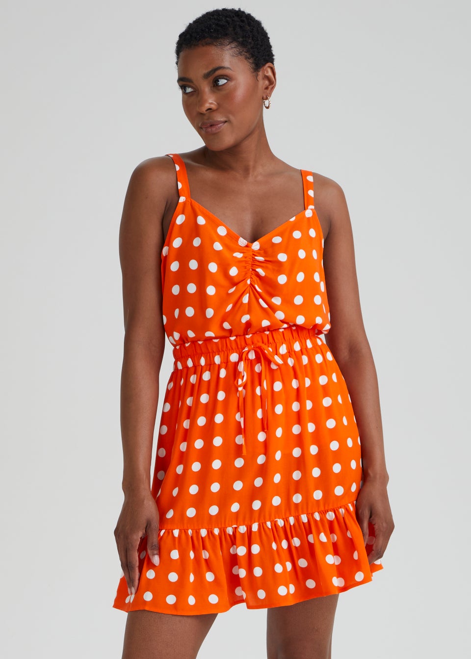 Orange polka clearance dot dress