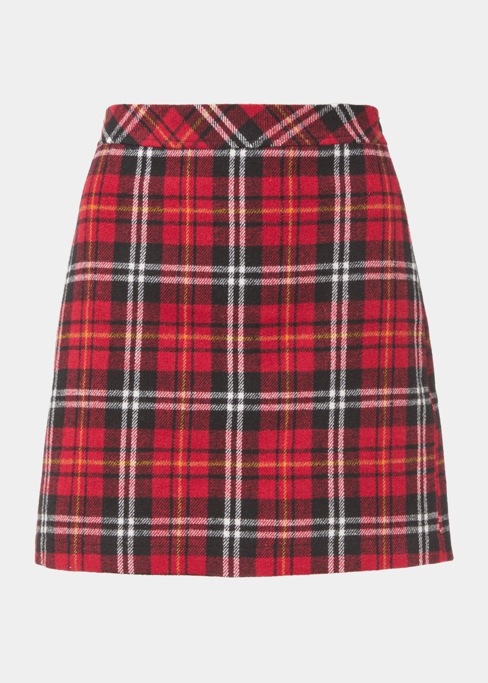 Red Check A-Line Mini Skirt - Matalan