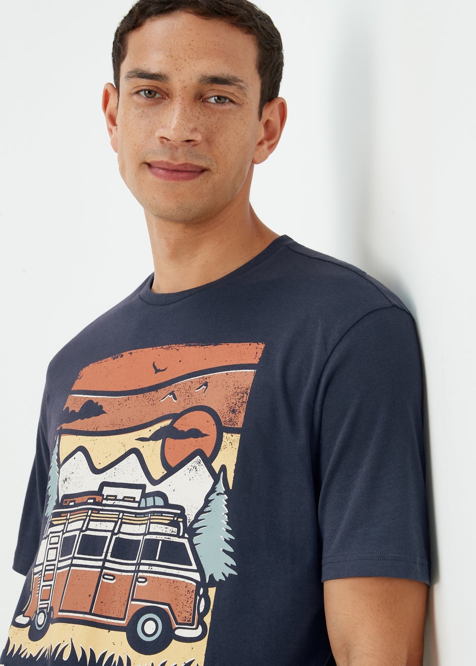 Navy Volkswagen Print T-Shirt