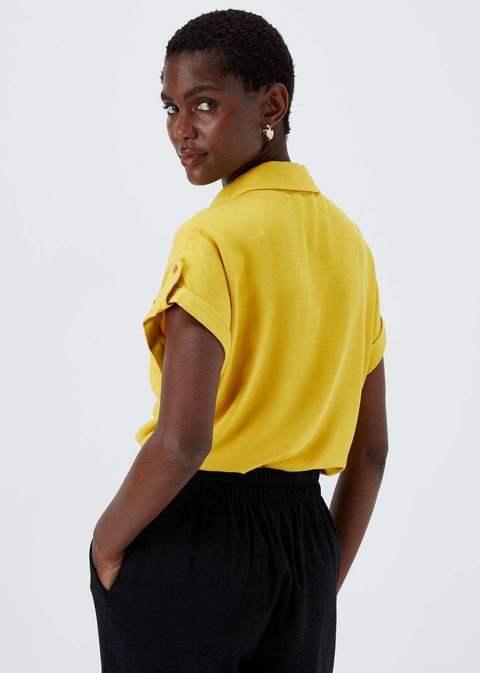 Et Vous Mustard Button Utility Top