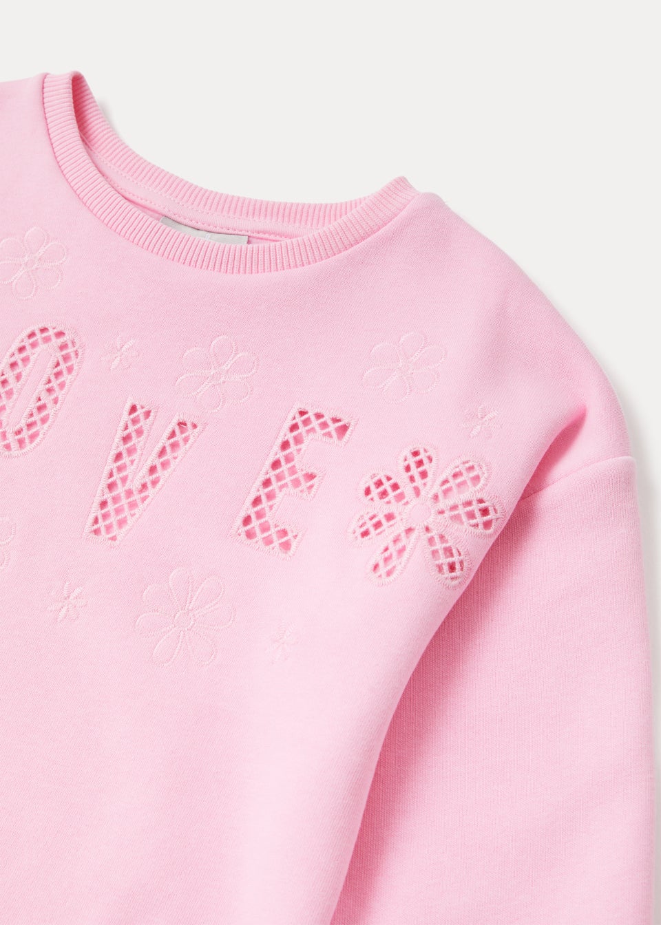 Girls Pink Love Sweatshirt (4-13yrs)