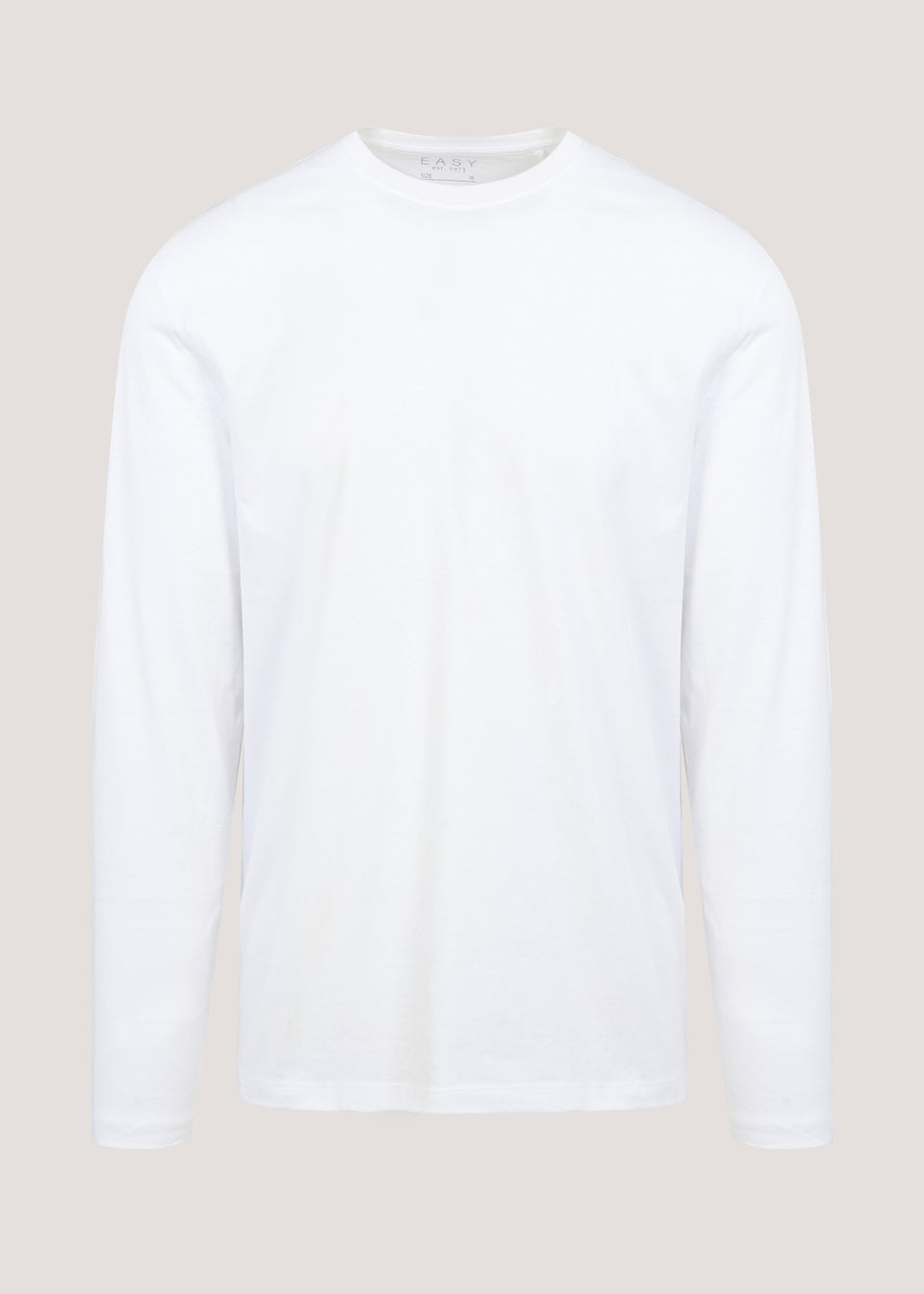 White Essential Crew Neck Long Sleeve T Shirt