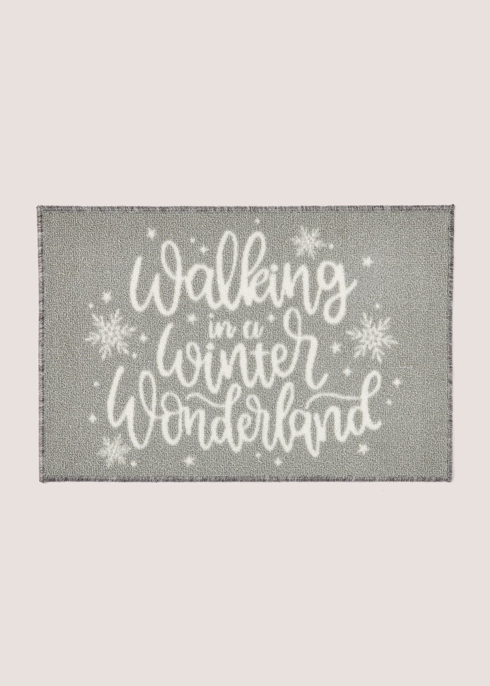 Grey Winter Wonderland Christmas Muddle Mat (60cm x 40cm) Matalan