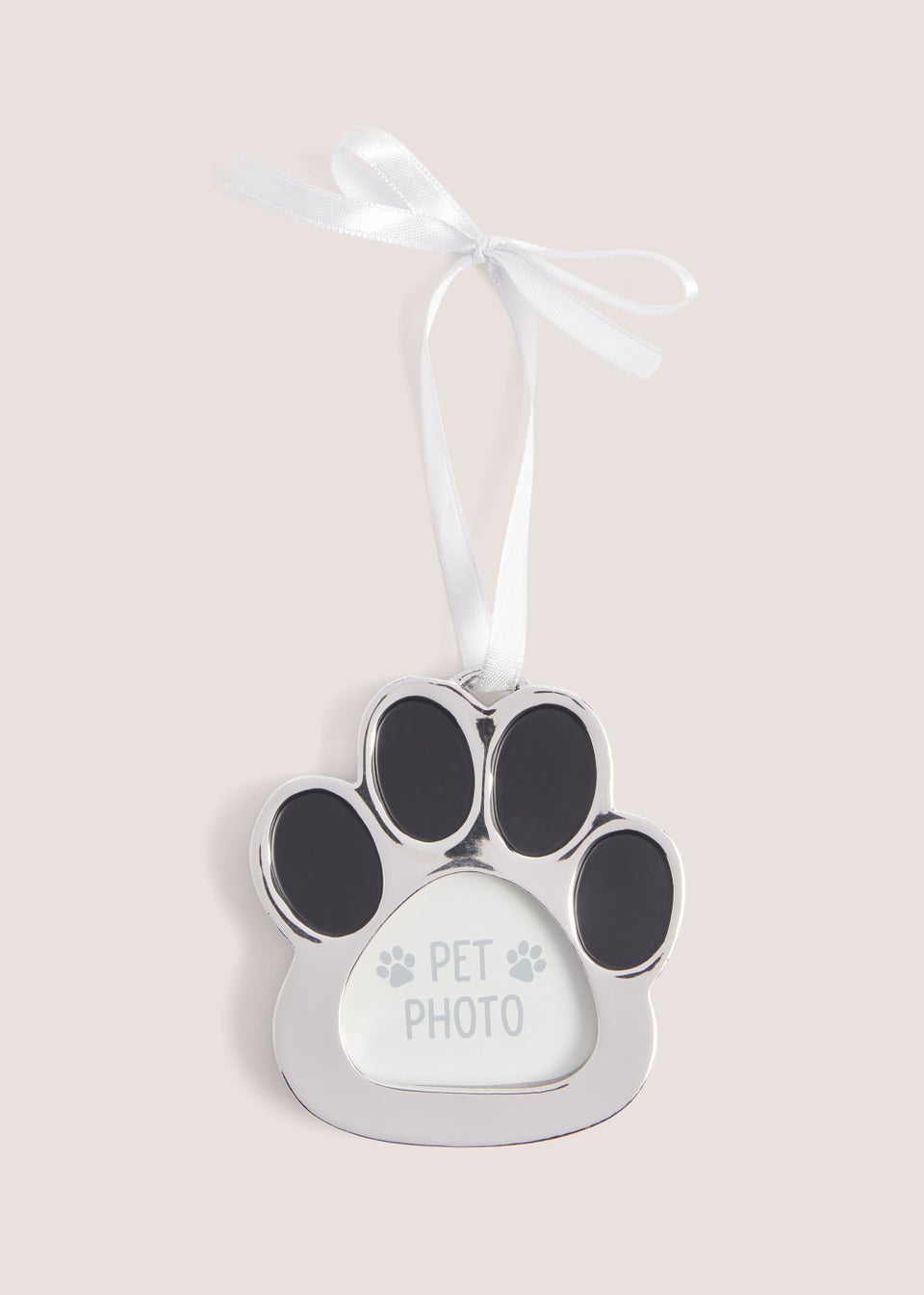 Grey Paw Pet Photo Christmas Tree Decoration (7cm x 8.5cm x 1cm)