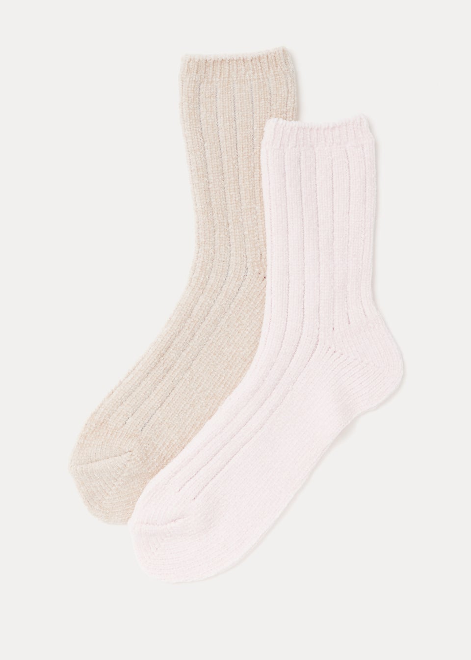 2 Pack Pink Weaved Socks