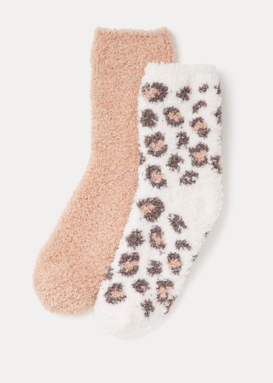 2 Pack Multicoloured Animal Print Socks