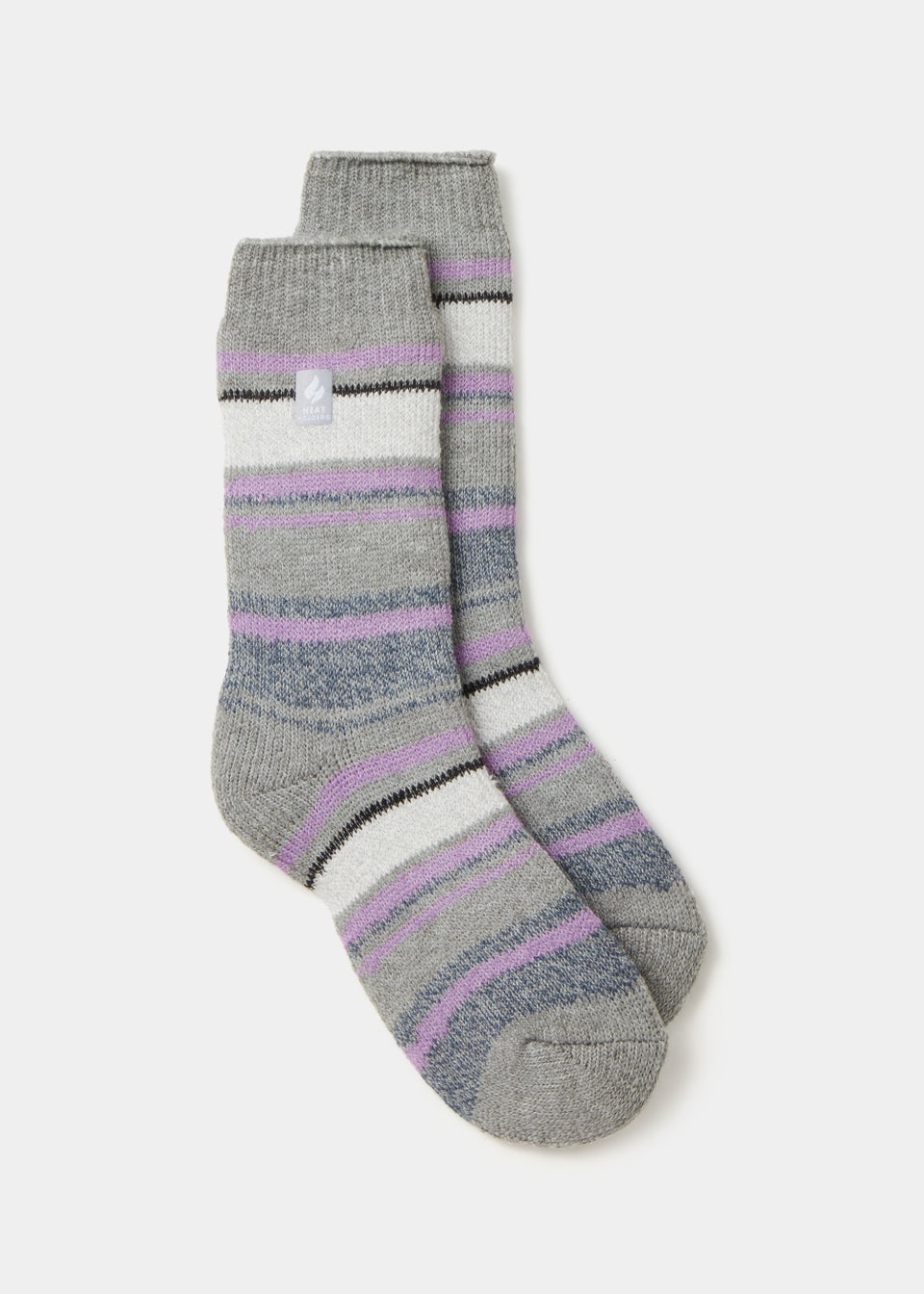 Heat Holders Original Grey Stripe Thermal Socks